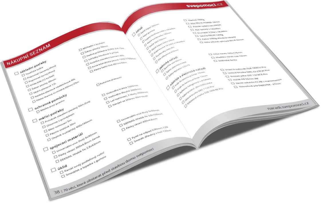 Praktický seznam nářadí pro stavbu a rekonstrukci (E-book)